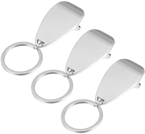 SWETRACE Lot de 3 Porte-clés Ouvre-bouteille en Alliage de Zinc Argenté, Multifonction, Style Amusant et Élégant, pour Événements Spéciaux et Usage Quotidien