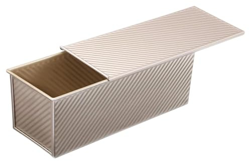Molde Para Hornear Pan Tostado Con Tapa, Diseño De Fácil Liberación, 32x12x11cm, Pan De Lata De Acero Al Carbono, Para Molde Para Hornear Pasteles Tostados, Diseño De Cubierta Deslizante, Para El