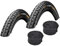 Set: 2 x Continental Fahrrad Reifen Ride Tour schwarz 37-622 / 700x37C + Conti SCHLÄUCHE Blitzventil