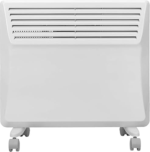 Devola Electric Panel Heater Low Energy Wall mounted Radiator 1000W, Eco Warm Energy Efficient Technology, Floor stand & wall mount, Adjustable Thermostat with Programmable Timer, Lot 20, DVS1000W