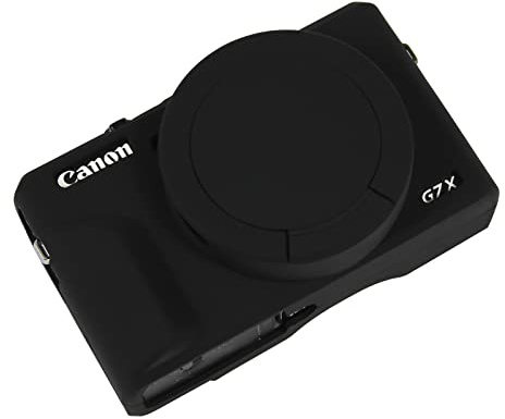 Easy Hood Case for Canon Powershot G7 X Mark III Digital Camera, Soft Silicone Protective Cover with Removable Lens Cover for Canon Powershot G7X Mark III DSLR Camera (Black)