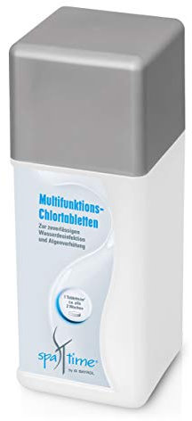 SpaTime by BAYROL Multifunktions-Chlortabletten - Mini Chlortabletten für Whirlpool 20g Multitabs - Sorgen für kristallklares Wasser - Reinigung, Desinfektionsmittel für Whirlpool