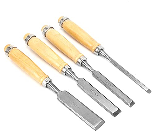 Set di 4 Scalpelli per Intaglio del Legno Professionali, Coltello da Incisione per Principianti, Strumenti per Lavorazione del Legno, Accessori per Scalpellini Artigianali