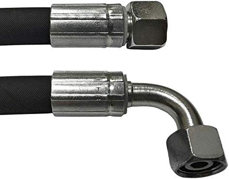Hydraulikschlauch 12l 200mm 2SN DN10 | Gewinde M18x1.5 | DKOL - DKOL90 | Nenndruck 330bar | Hydraulik Schlauch | Hydraulikschläuche