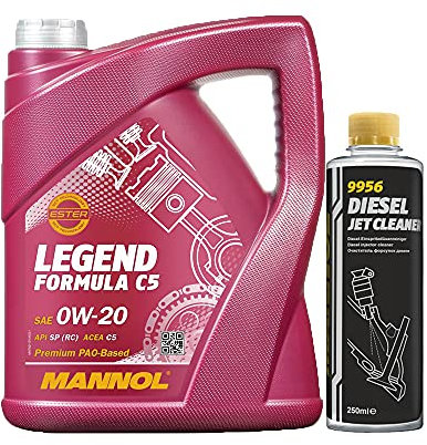 MANNOL 5l, 7921 Legend Formula C5 0W-20 229.71 + Diesel Jet Cleaner Düsenreiniger - Kraftstoff Additiv 250 ml