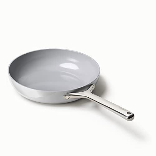 Caraway Nonstick Ceramic Frying Pan (2.7 qt, 10.5) - Non Toxic, PTFE & PFOA Free - Oven Safe & Compatible with All Stovetops (Gas, Electric & Induction) - Gray