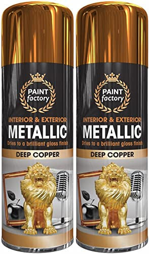 Q&H Metallic Copper Spray Paint for Bright Coating - Interior & Exterior Use Surface Finish - Ideal Paints Metal, Plastic, Wood, Glass & Ceramic - Fast Coverage Brilliant Gloss Home Garage 400ml (2)