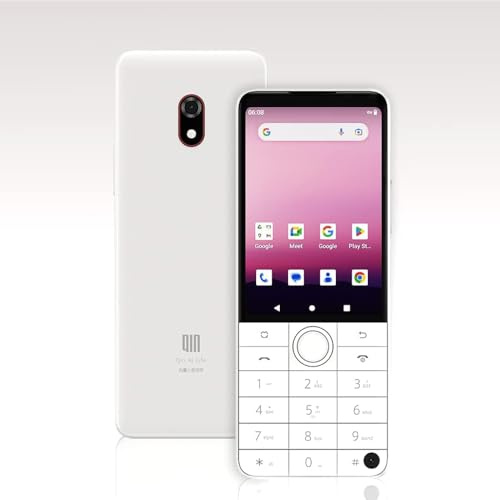 QIN Small Smart Button Mobile Phones QinF22Pro With 3.54’’ Touch Screen, 4G Dumb Unlocked Smartphones/4+64GB/2MP+8MP Camera/ Android12 Basic Phones With Whatsapp for Works,Minimalist,Senior
