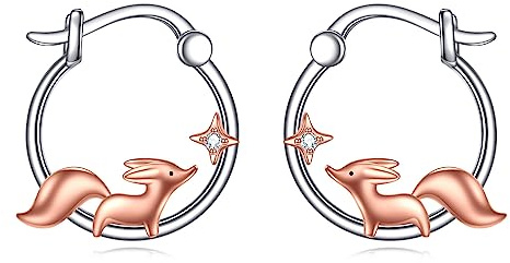 Tier Ohrringe für Damen Mädchen Koala/Dinosaurier/Oktopus/Schwein/Fuchs Creolen Ohrringe 925 Sterling Silber Schmuck Tier Geschenk