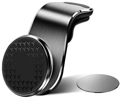 Support Téléphone Voiture, Porte Téléphone Magnétique Portable Support Smartphone Grille d'Aération Rotation 360° Aimant Fort pour Phone