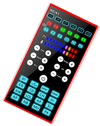 Mobile Soundkarte für Live Streaming, 1200mv, Metall, Rot | Computer und Telefone, mit Hall und Rauschunterdrückung, Professioneller Audiomixer