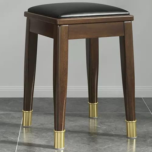 FKBXLMNV Stapelbare Hocker, rückenfrei, Massivholzhocker, gepolsterter Sitz, Stapelhocker, 18-Zoll-Barhocker für Kücheninsel, Bistro, Klassenzimmer, Garten