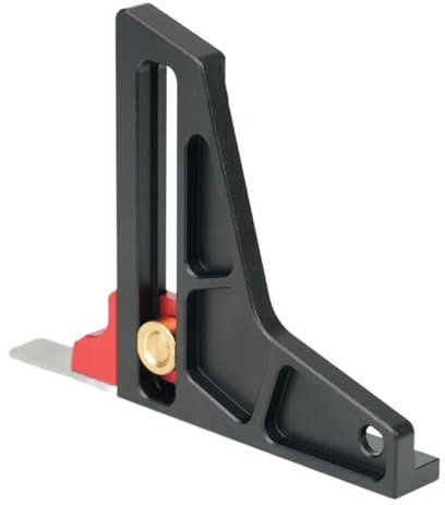 Fiorky Präzisions-Höhentiefenlineal aus Al-Legierung, Doppelskala, Holzbearbeitung, Mini-Höhenmesser, Tiefenmesser for Fräser, Besäummaschine, Sägeblatt