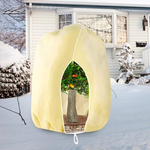 Hekasvm Winterschutz für Pflanzen 360cmx200cm Schutzhülle für Pflanzenschutz Winter 80g/m² überwinterungszelt für Pflanzen Garden Winterschutz für Kübelpflanzen Dickes Material Waschbar Reißfest