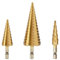 Voarge Lot de 3 forets étagés, 4-12/20/32 mm foret rainuré en spirale, tige hexagonale pour bois et métal