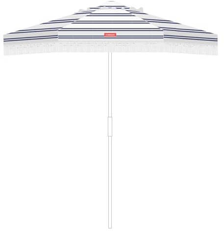 Flamingueo Sonnenschirm Groß, Garten, Schwimmbad, Balkon, Höhe und Ausrichtung Einstellbar, UPF 50+ Schutz, Polyester, Tragetasche, 235 x 270 cm
