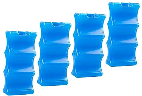 HANABASS Wiederverwendbare Eiswürfel Aus Stabilem Gummi Kühlakku Für Milchtransport Und Aufbewahrung 4 Stück Blau