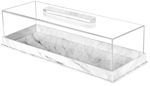 Hattba Stilvolle rechteckige Kuchen-Präsentationsbox, staubdicht, Kuchenbehälter mit Abdeckungen, Kuchen-Präsentationsbox für Dessert, rechteckiges Kuchenblech