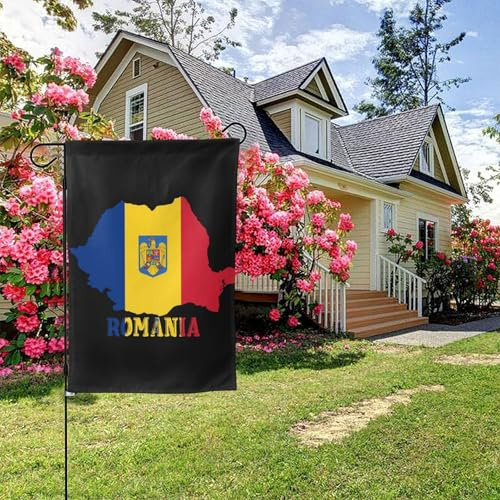 Bandiera della Romania, mappa, doppia faccia, 28x40 pollici, decorazione per esterni