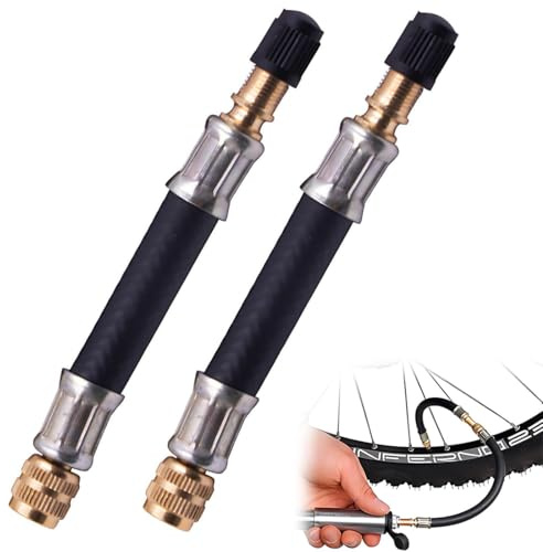 2 Pièces Extension Valve de Pneu, Extension Valve Pneu en Caoutchouc Rallonge Valve Pneu Flexible