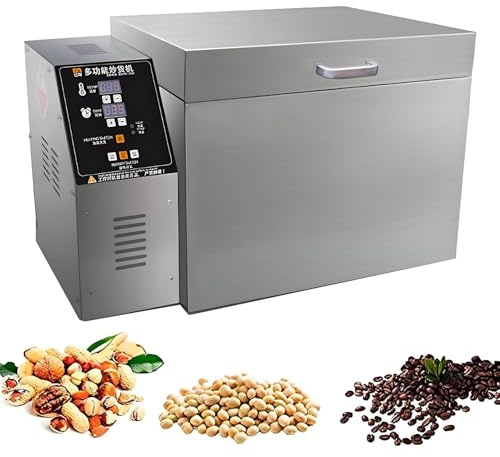 PioMue Commercial Coffee Roaster Machine,Automatic Timing Coffee Roasters for Home Use, Non-Stick Pan, Even Heating for Baking Coffee, Chestnut, Peanuts, Grain Type10