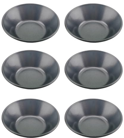 Geavonyg 6 Uds Moldes para Hornear Profesionales Estructura De Acero Carbono Tartas Redondas Antiadherentes con Distribución Uniforme del Calor Tartas De Repostería Profesionales