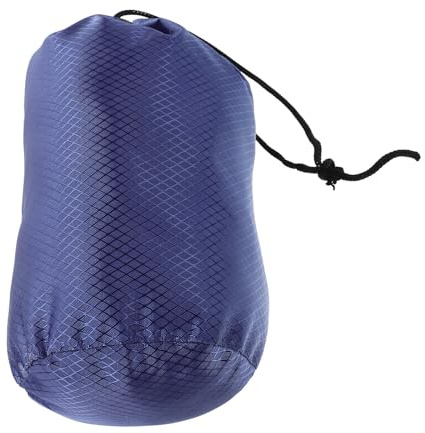 Toyvian Bolsa de Almacenamiento con Cordón para Chaquetas de Plumas y Ropa, Bolsa de Nylon Oxford Azul Cierre Rápido y Base Redonda para Viaje y Equipaje