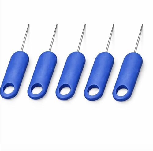 MOBILE CRAFT GLOBAL SIM Ejector Tool Pin for iPhone & Samsung – SIM Card Removal Tool for Phone Repair & SIM Tray Replacement, Strong Metal SIM Opener, Multi-Color (Pack of 5) (5X BLUE)