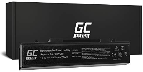 Green Cell® ULTRA Serie AA-PB9NC6B/AA-PB9NS6B Batteria per Portatile Samsung Serie 3 R-Serie (Original Panasonic Celdas, 6800mAh, Nero)