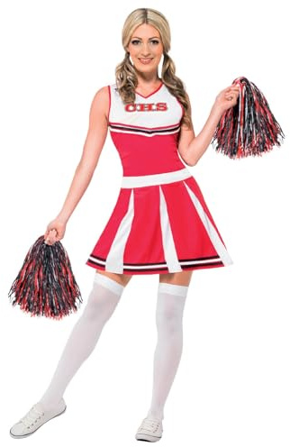 Smiffys Cheerleader Costume, Red Halloween und Karneval