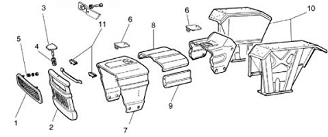 Perno per cofano trattore adattabile al riferimento originale 4950422 Fiat serie Oro,