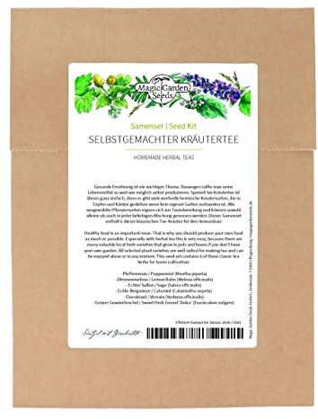 Tisane fait maison - Kit de graines avec 6 variétés d'herbes classiques pour boissons chaudes et les infusions
