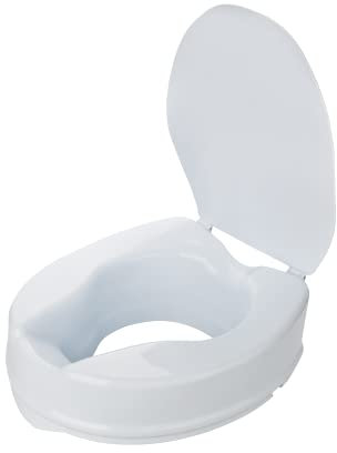 flexilife Toilettensitzerhöhung mit Deckel für Senioren - wahlweise 10cm o. 15cm - WC Sitzerhöhung Toilettenaufsatz Toilettenerhöhung (10 cm)