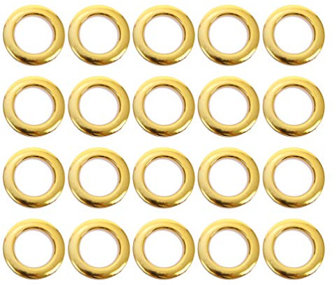 Healifty 80 stücke Kunststoff Vorhang ösen Vorhang ösenringe Clips DIY nanoskalige geräuscharm römischen Ring für vorhänge Rucksack Tasche Loch goldene