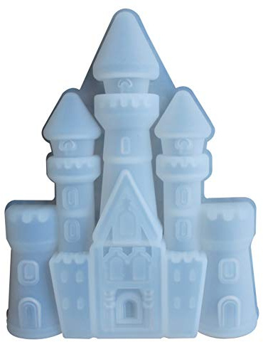 DUBENS DIY Castle Silicone Fondant Mould Cinderella Fairy Tale Chocolate Candy Sugar Craft Gum Paste Mould for Wedding Cake Decoration Polymer Clay Epoxy Resin Mould
