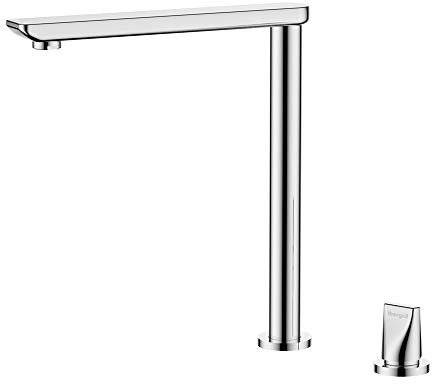 Ibergrif - Vorfenster Küchenarmatur, Einhebel Wasserhahn für Küche, Spültischbatterie, Silber