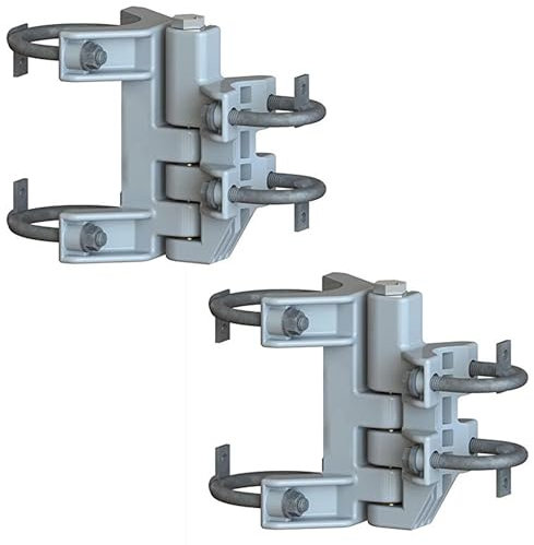LA Ornamental Pair of Nationwide Industries Multi-Size Chain Link Self-Closing Hinges, Color Gray