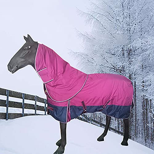 BNALU Abschwitzdecke fürs Pferd ist atmungsaktiv Transportdecke Weidedecke Winterdecke Winterbaumwolle Weich und warm Reitausrüstung Outdoordecke (Size:135CM)