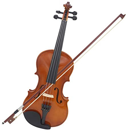 TSTS Violine anfänger Langlebige Akustische Geige In Natürlicher Farbe Für Geigenanfänger Mit Geigenkoffer Geigenbogen (Color : 3/4)