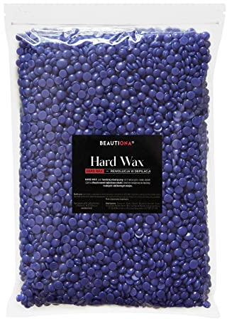 1 kg di cera depilatoria dura in pellet, cera depilatoria naturale viola, depilazione a caldo senza strisce di tessuto non tessuto