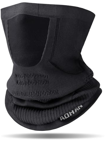 YANIKY Écharpe tube de ski - Protection du visage - Pour homme et femme - Respirant - Élastique - Masque facial - Coupe-vent - Pour moto - Chauffe-nuque - Sport - Écharpe de course, Noir, taille