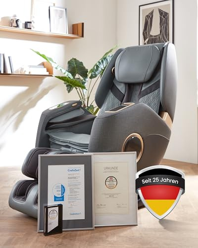 WELCON EASYRELAXX Plus 4D Massagesessel elektrisch Grau-Schwarz