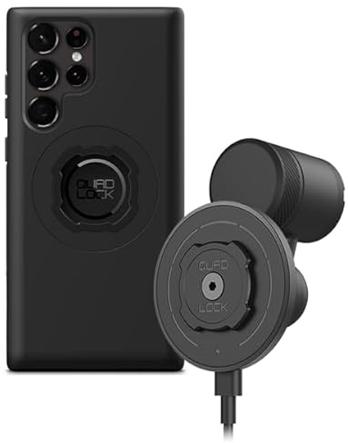 Quad Lock Vent Car Phone Holder Kit with MAG Wireless Charging Head V2 and MAG Phone Case for Galaxy S22 Ultra