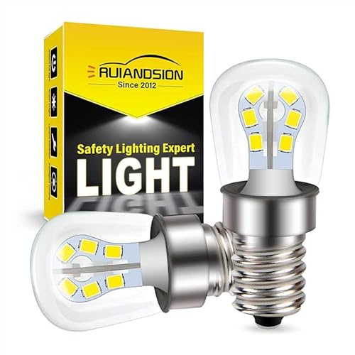 Ruiandsion 2 unidades E14 AC/DC 24 V LED Light Bulb T22C 2W 1200 Lumen Bombilla Edison pequeña rosca SES LED 6000K blanca para autocaravana, barco, lámpara solar