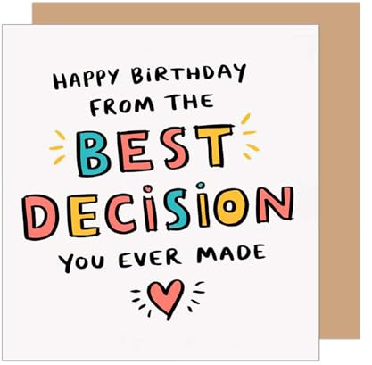 Edition Seidel Tarjeta de cumpleaños cuadrada premium con sobre, tarjeta de felicitación Happy Birthday Billet Tarjeta para hombre, esposa, novia, novio, cita retro (GQ372 SW025)