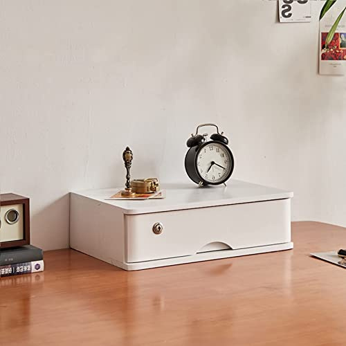 Aktenschrank aus Holz, abschließbar, für Zuhause, Büro, kleine Datenaufbewahrungsbox mit Schlüssel, sicherer D-Schrank für Dokumente und Zubehör (1 Farbe: Braun)