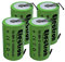 4x Batteria ricaricabile Ni-Mh D Torcia 1,2V 10000mAh 10Ah con linguette lamelle terminali a saldare per pacco pacchi batteria