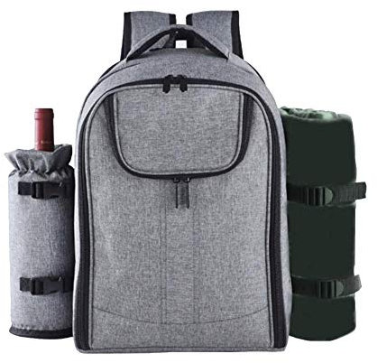 luckything Picknickrucksack 4 Personen Picknick Set Mit Isolierten Kühlfach Picknicktasche Multifunktional Tragbar Geschirr Isolierung Beutel Für Camping Outdoor