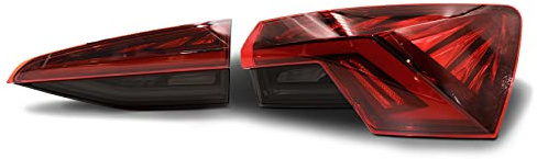 Finest Folia Rückleuchten Folie Set Aufkleber Tönungsfolie Heckleuchten passgenau zugeschnitten für Rückleuchte selbstklebend Kfz Auto Zubehör C066 (Dark Grey)