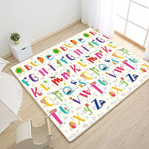 Skrsila Baby Spielmatte Krabbelmatte Faltbare Babyspielmatte Doppelseiten Spielbar Kinder Spielteppich, XPE Material, Ungiftig, Wasserdicht, Anti-Rutsch, BPA Frei, 150 x 180 x 0.5cm